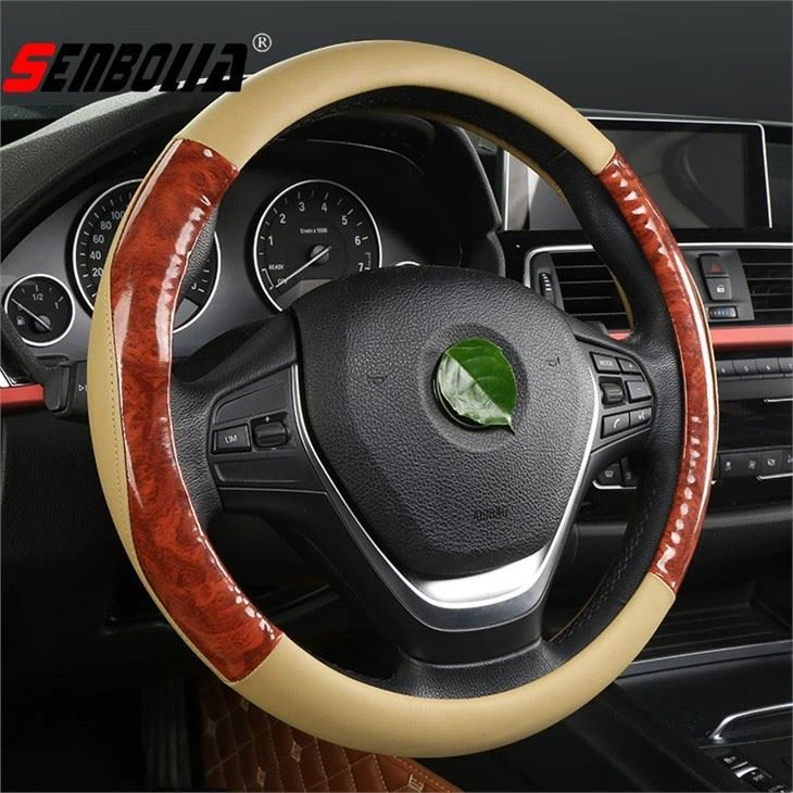 Car Wood Grain Steering Wheel Cover Car Wood Grain Steering Wheel Cover