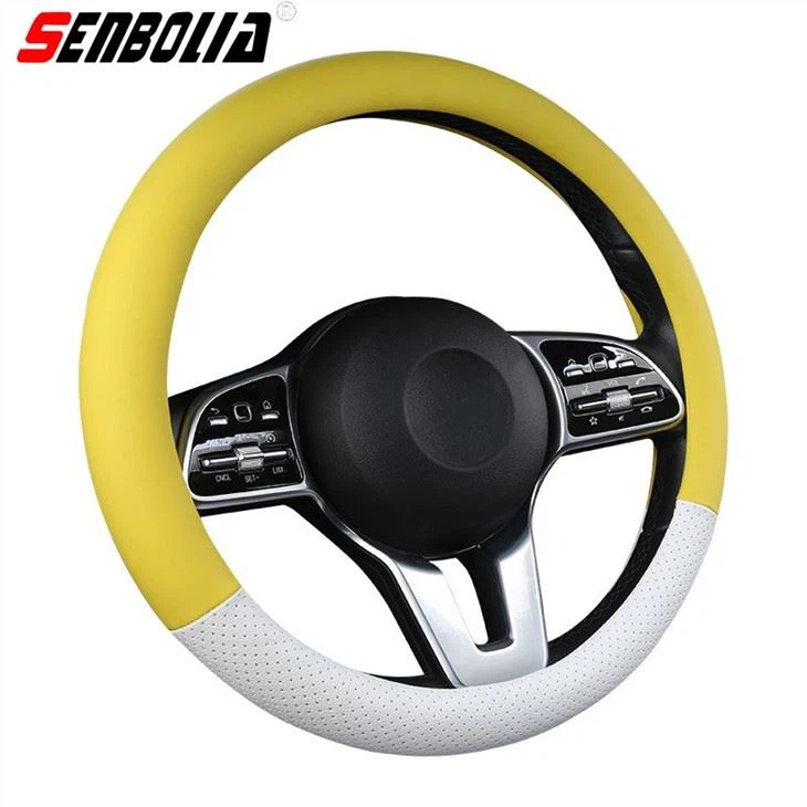 Color-block Car Steering Wheel Cover Color-block Car Steering Wheel Cover