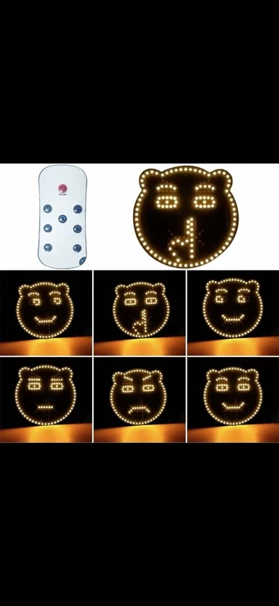 Remote-controlled Emoticon Car Rear Window Interactive Light